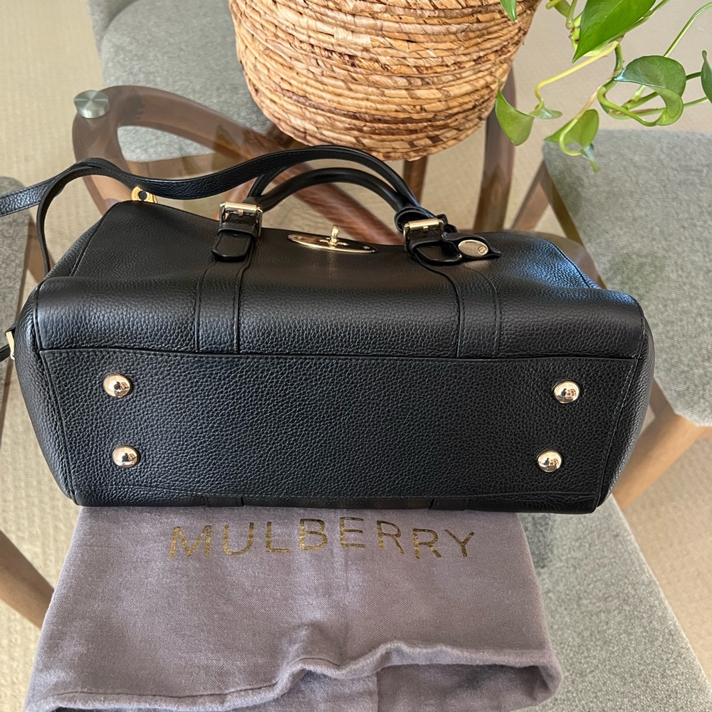 Authentic Mulberry Small Bayswater Double Zip Satchel bag in Black - Picture 3 of 16